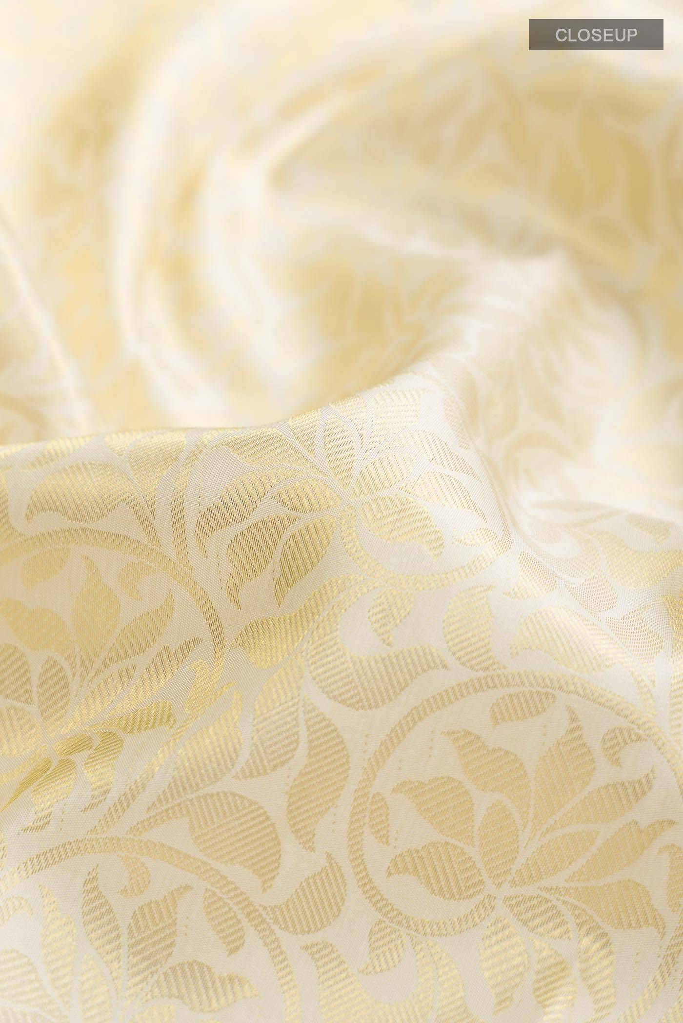 Off White Kanchipuram Silk Saree Buy at ₹19635