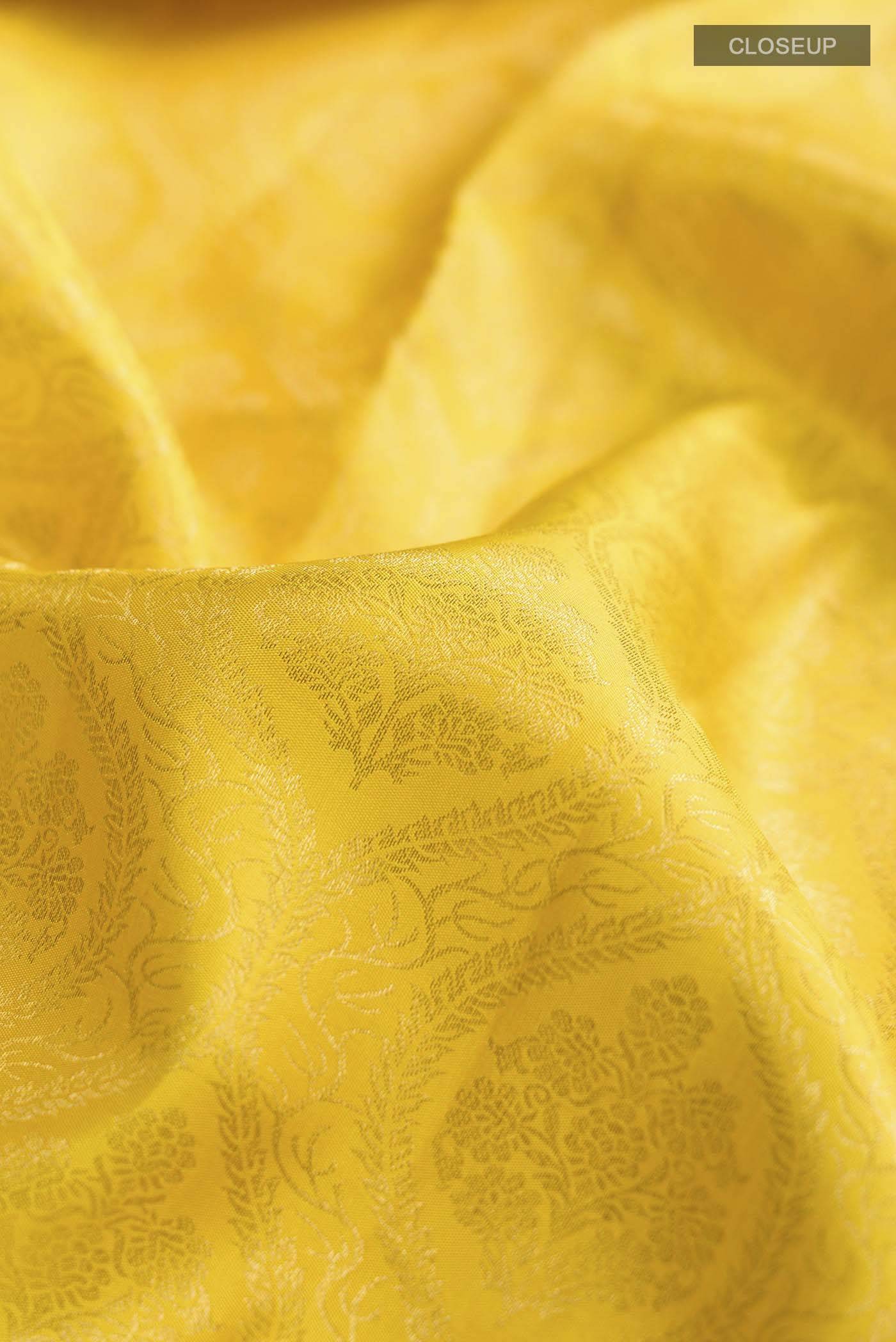 Yellow Kanchipuram Silk Saree Buy at ₹19635