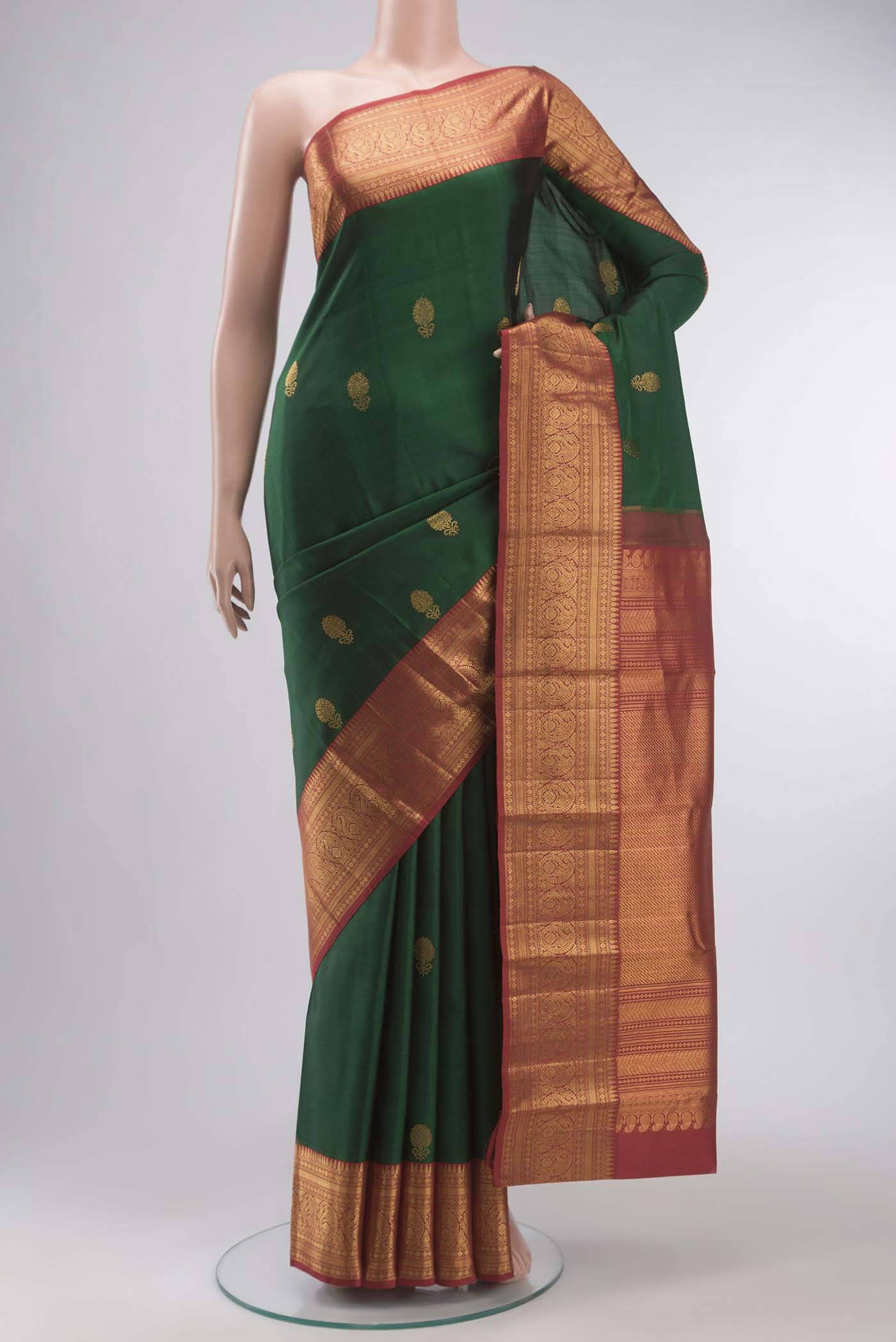Green Kanchipuram Silk Saree Buy at ₹29453