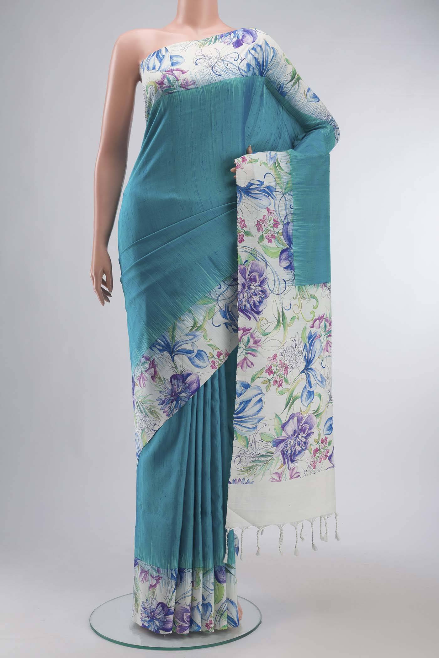 Blue Soft Silk Saree Buy at ₹16839