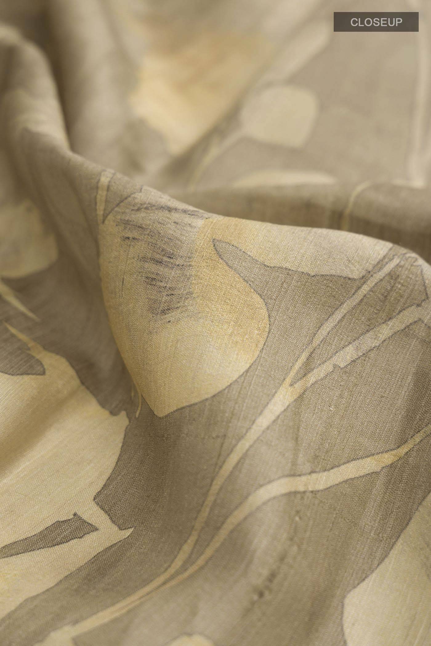 Beige Tussar Silk Saree Buy at ₹11832