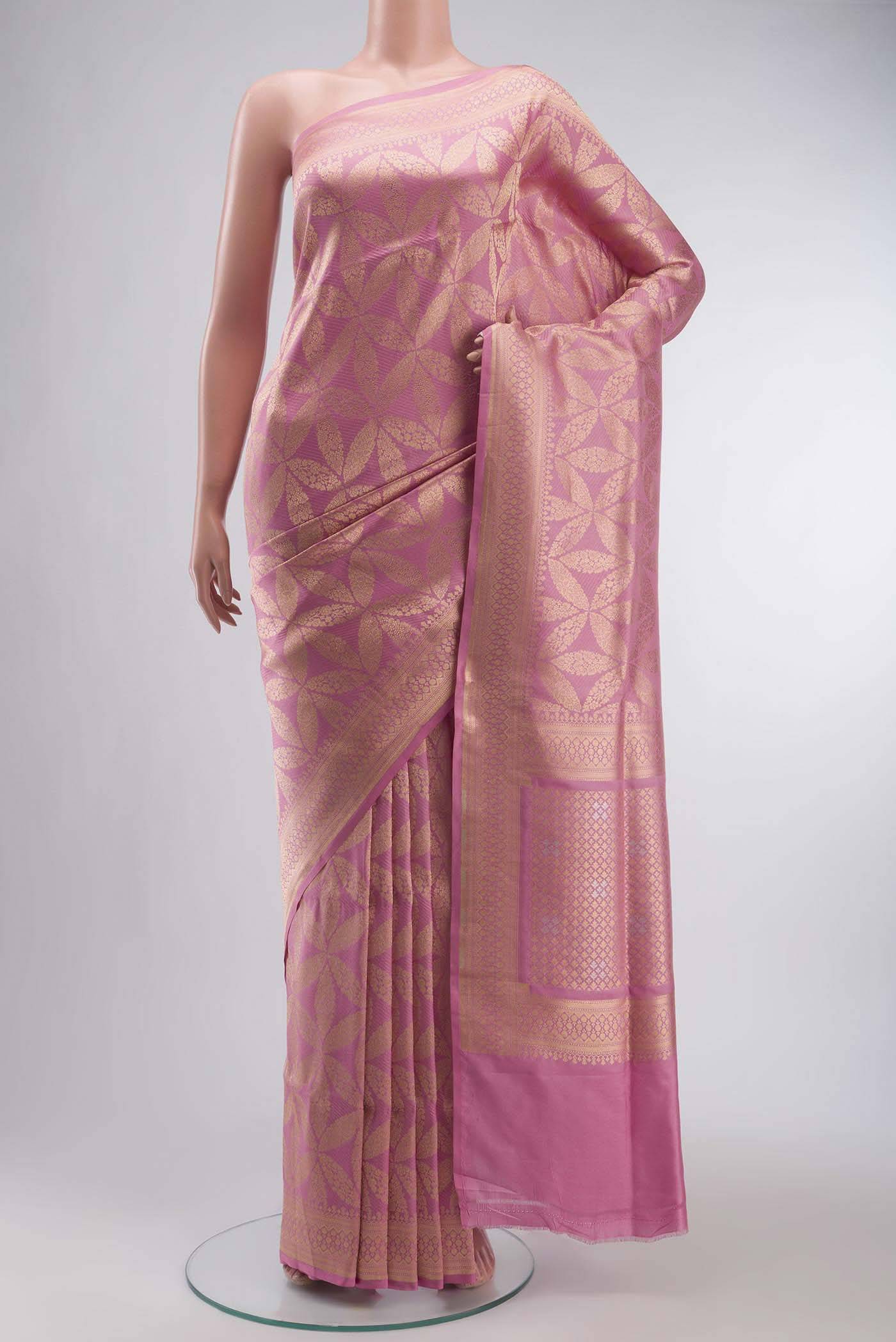 Rose pink Banarasi Silk Saree Buy at ₹15343