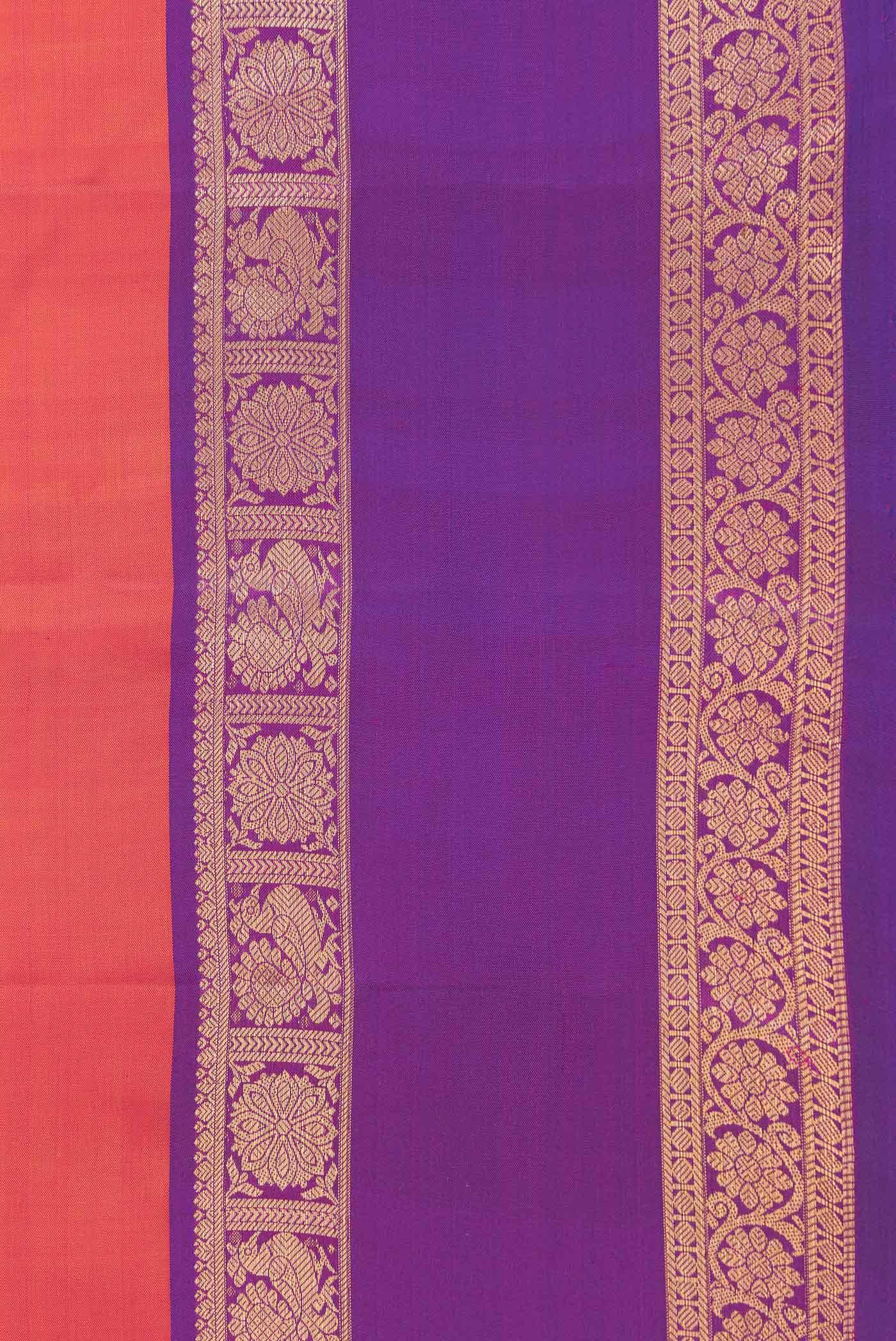 Orange Dual Tone Kanchipuram Saree Buy at ₹20322