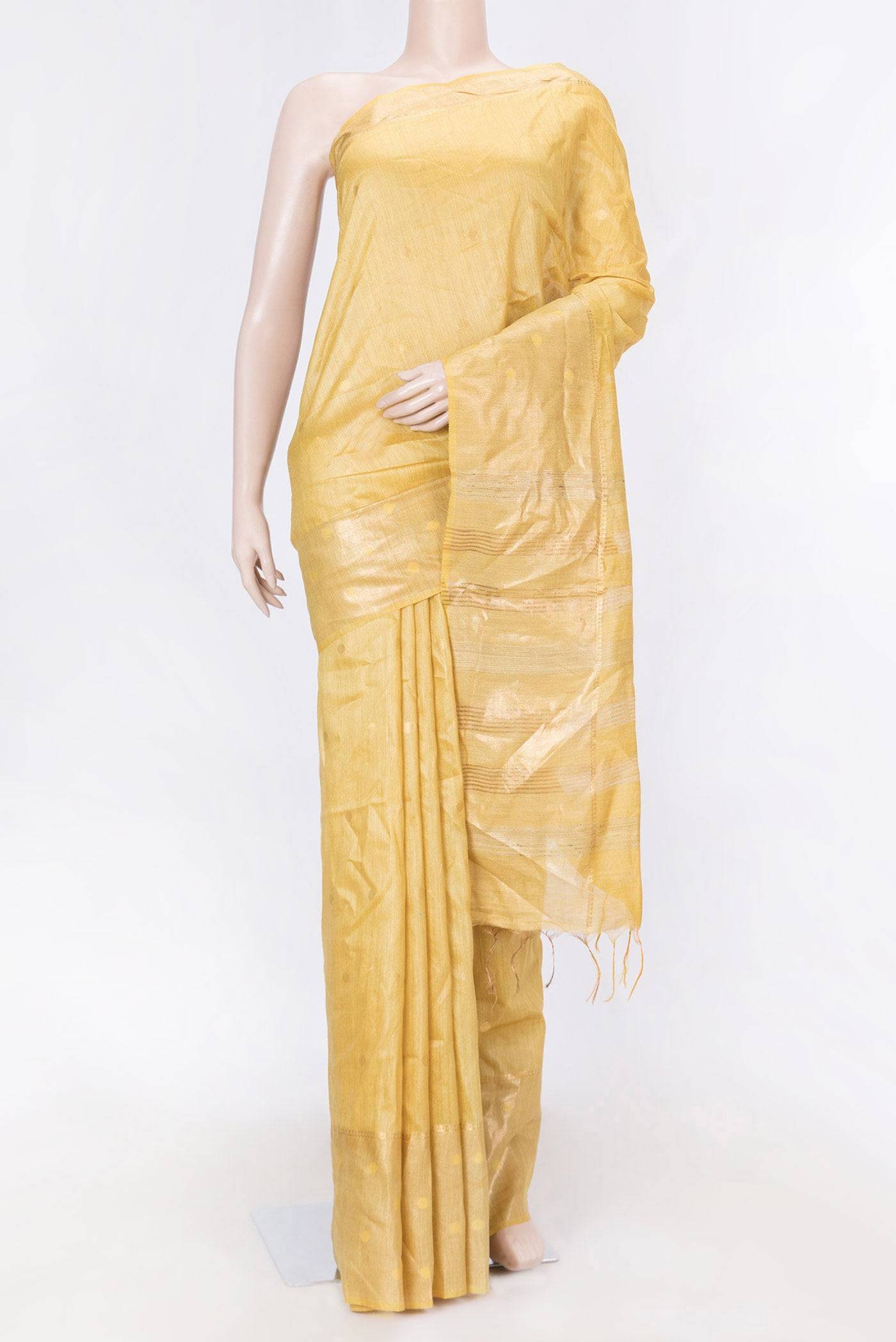 Mustard Dual Tone Tussar Saree Buy at ₹5355