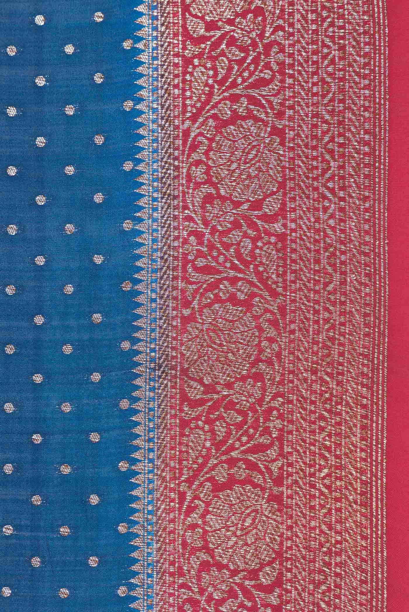 Peacock Blue Dual Tone Tussar Saree Buy at ₹11745