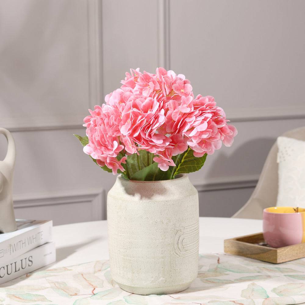 Nippon Hydrangea Faux Stem - Hot Pink