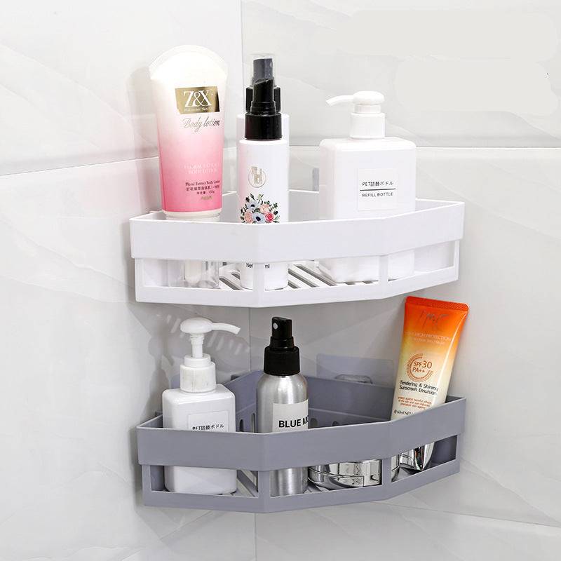 1 Pc Triangular Bathroom Corner Storage Rack – Space-Saving Wall Mounted Shelf for Bathroom & Kitchen Buy @ ₹149