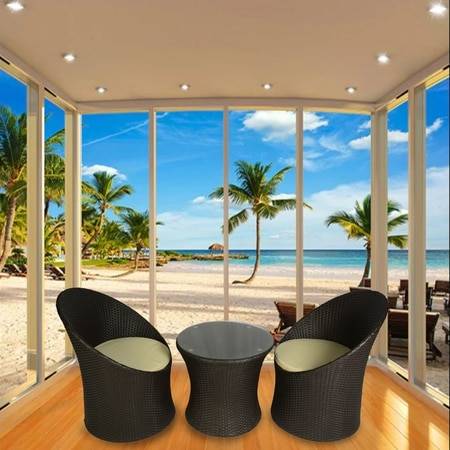 Sydney Wicker Chair In Brown Tone Finish