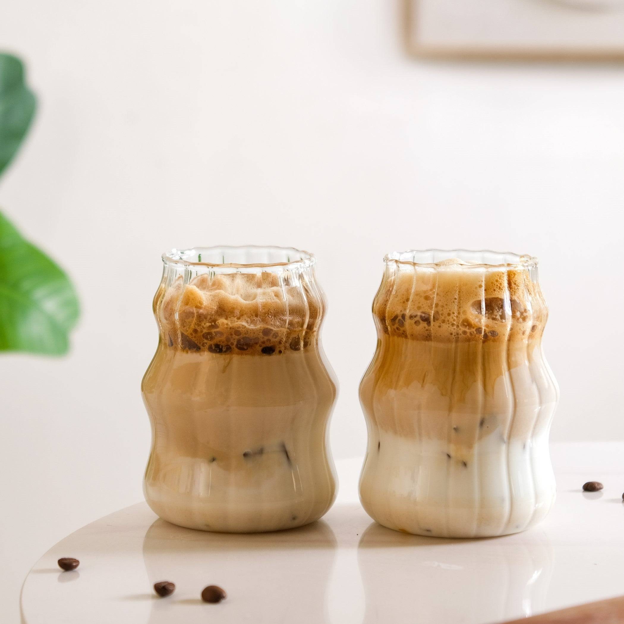 Ocean Waves Glass Tumblers Set Of 2 550ml