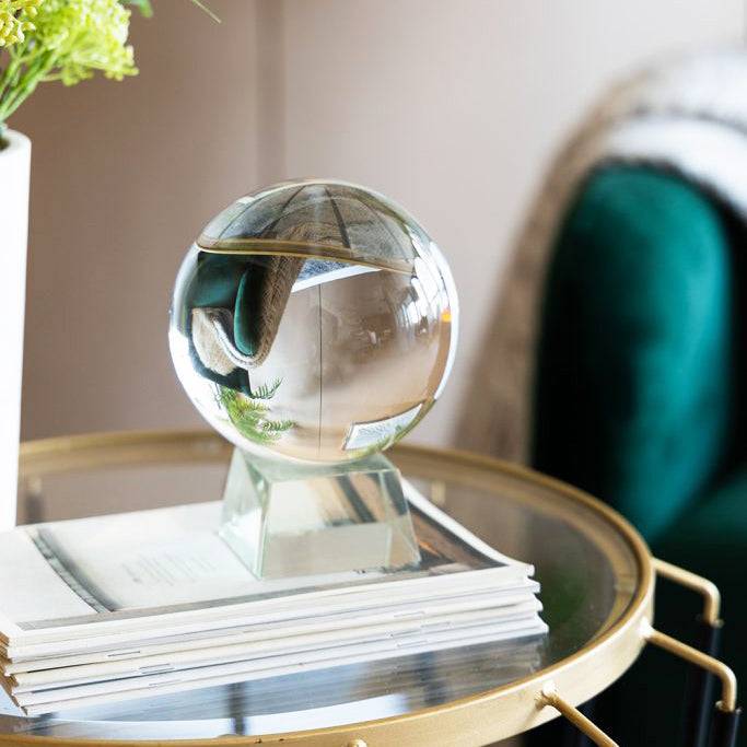 Buy Oracle Glass Ball Accent with Base - Clear in Home Accessories ...