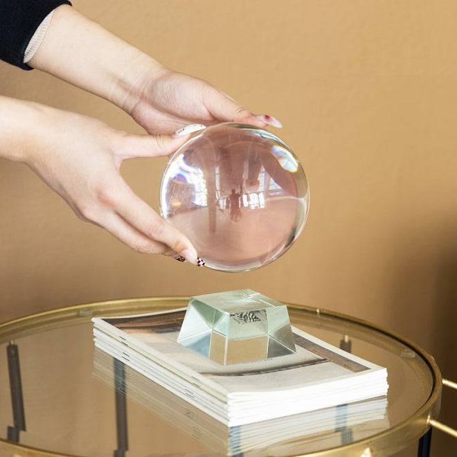 Buy Oracle Glass Ball Accent with Base - Clear in Home Accessories ...