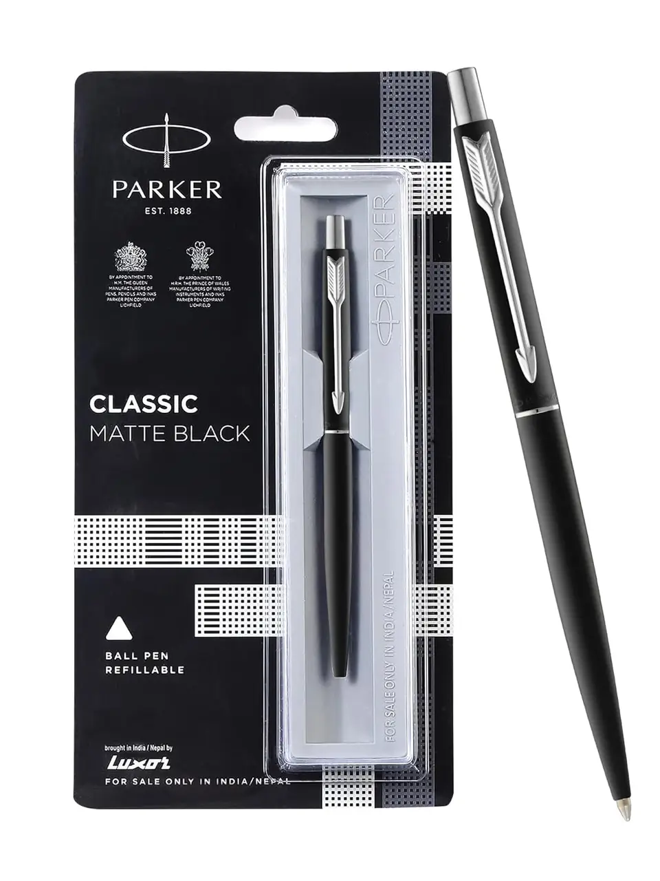 Parker Classic Matte Black Chrome Trim Ball Pen Buy @ ₹468