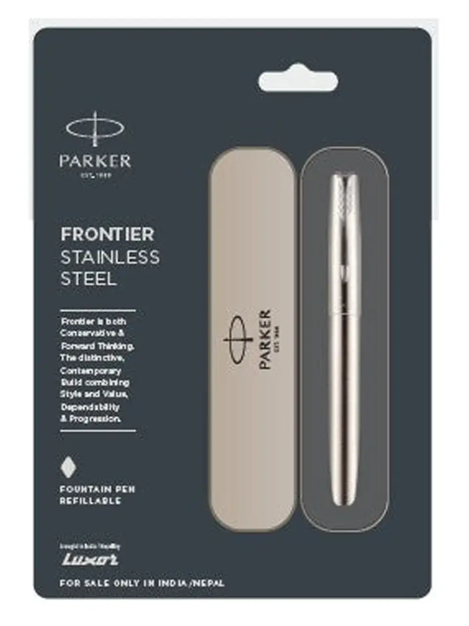 Parker Frontier Stainless Steel Chrome Trim Fountain Pen Buy @ ₹659