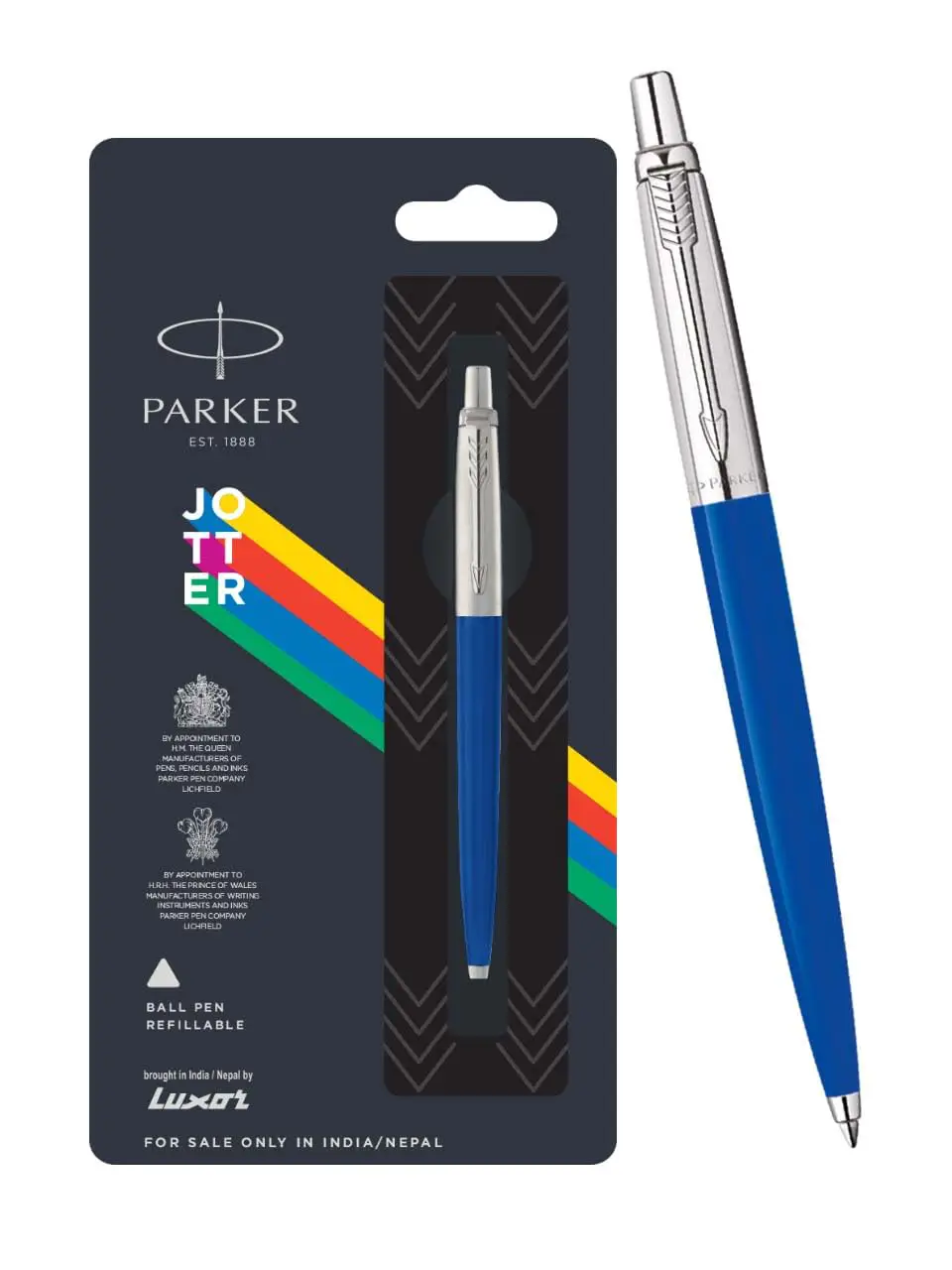 Parker Jotter Standard Blue Chrome Trim Ball Pen Buy @ ₹298