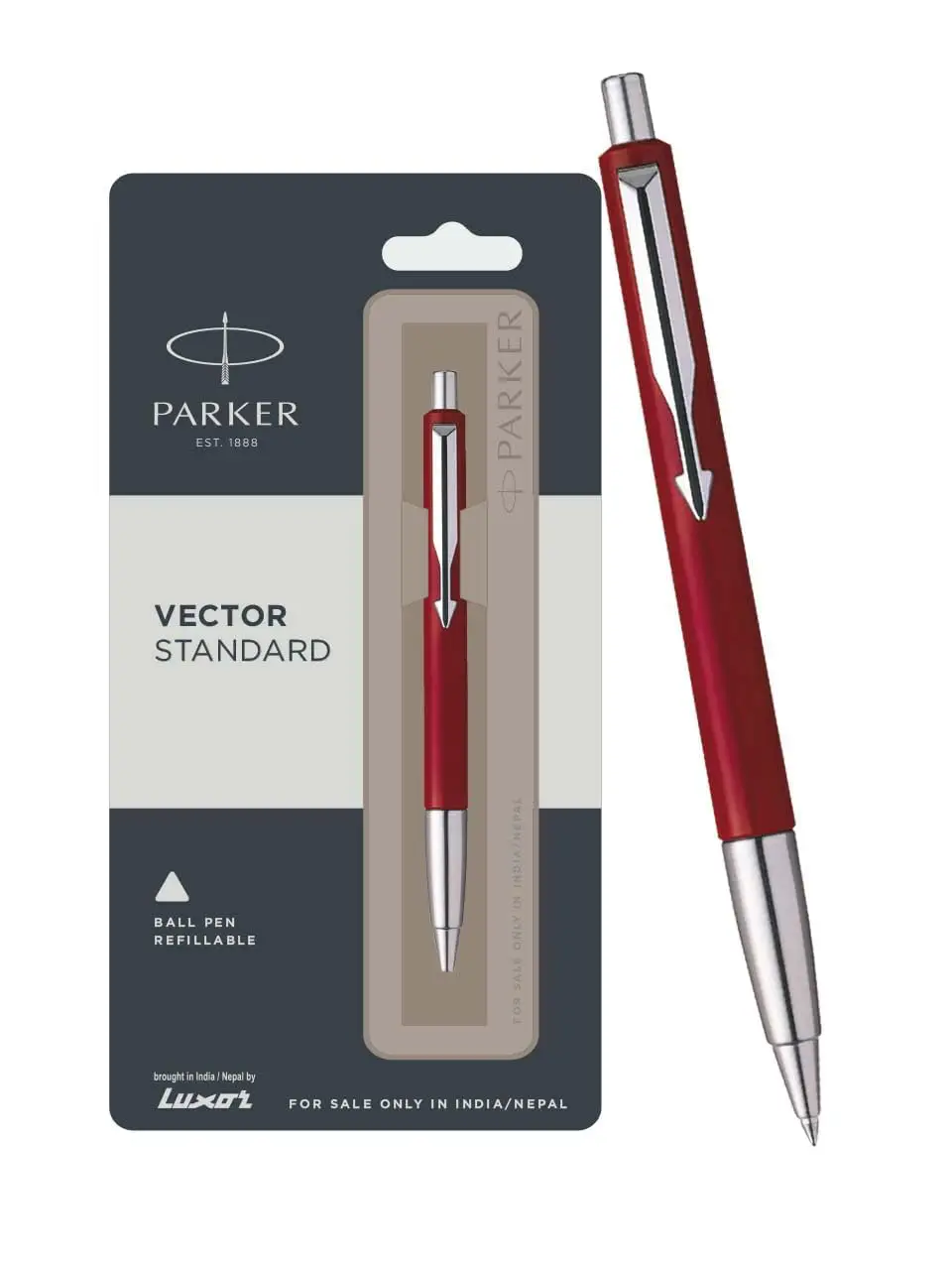 Parker Vector Standard Maroon Chrome Trim Ball Pen Buy @ ₹315