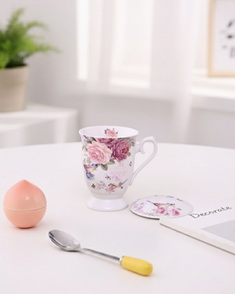 Rose Garden Songbird Infuser Mug