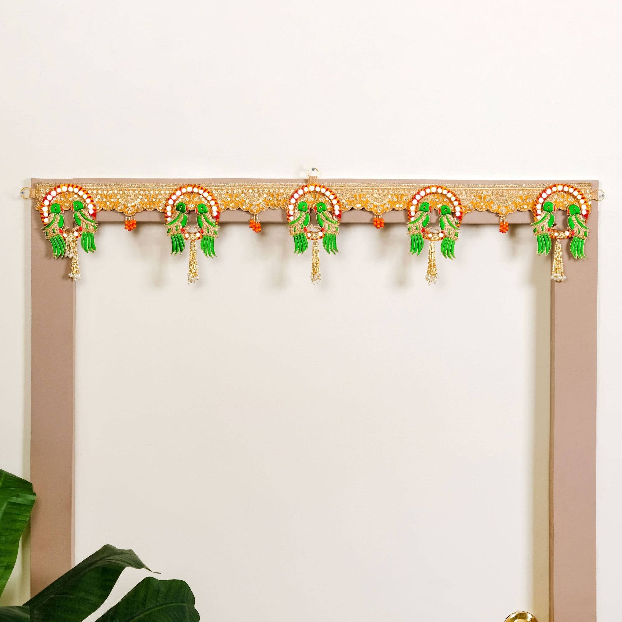 Parrot Wall Hanging Banderwal For Gate Decoration