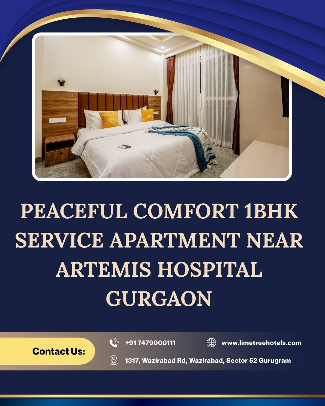 Urban Stay 1BHK Service Apartment Near Artemis Hospital Gurgaon