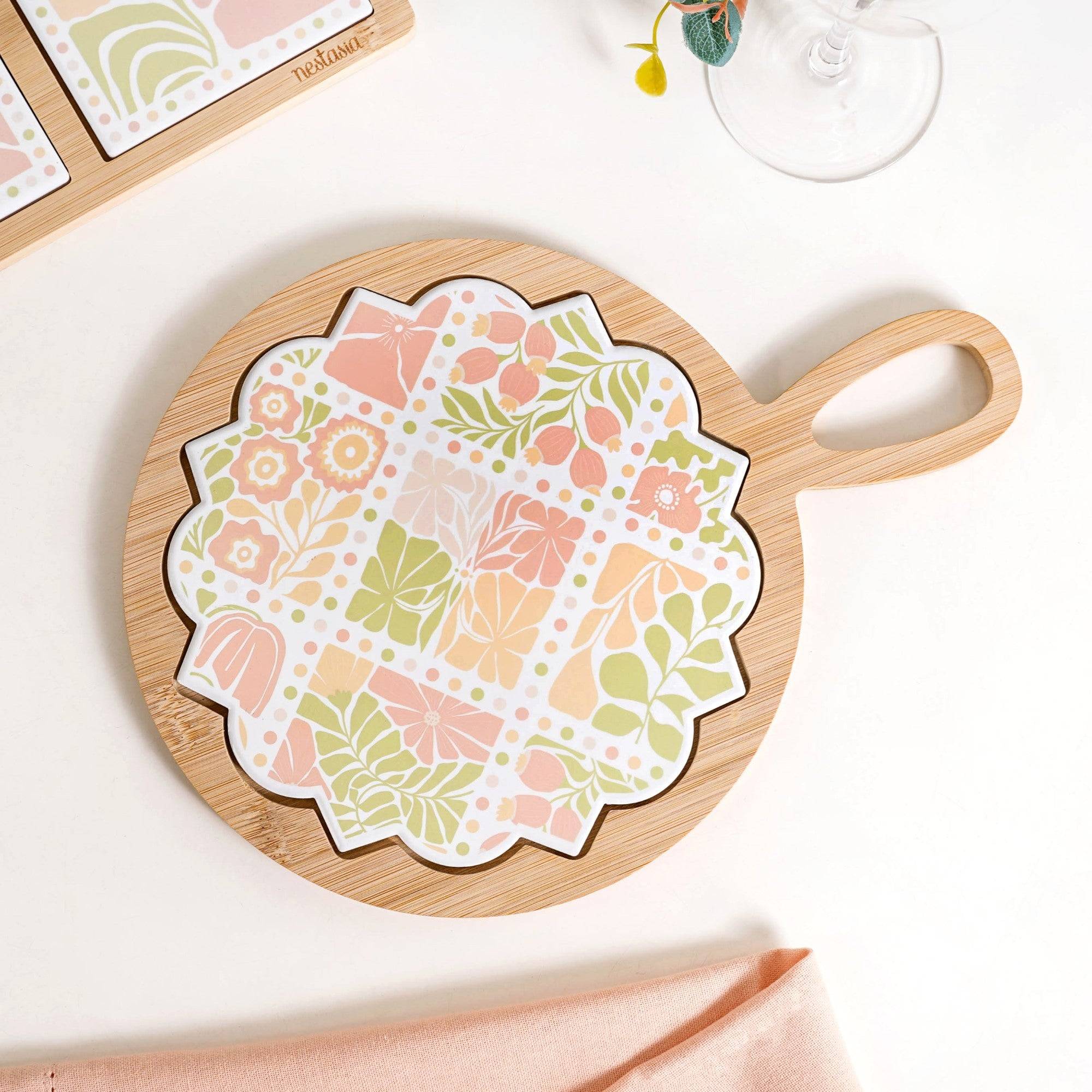 Perfectly Pastel Round Ceramic Platter 22cm buy only at ₹1190