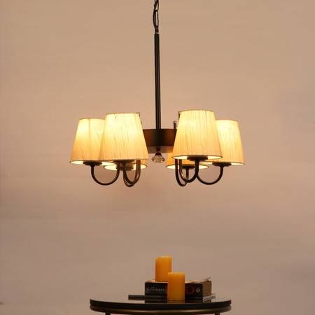 Devansh Black Wall Mounted Lamp With Off-White Cotton Shade