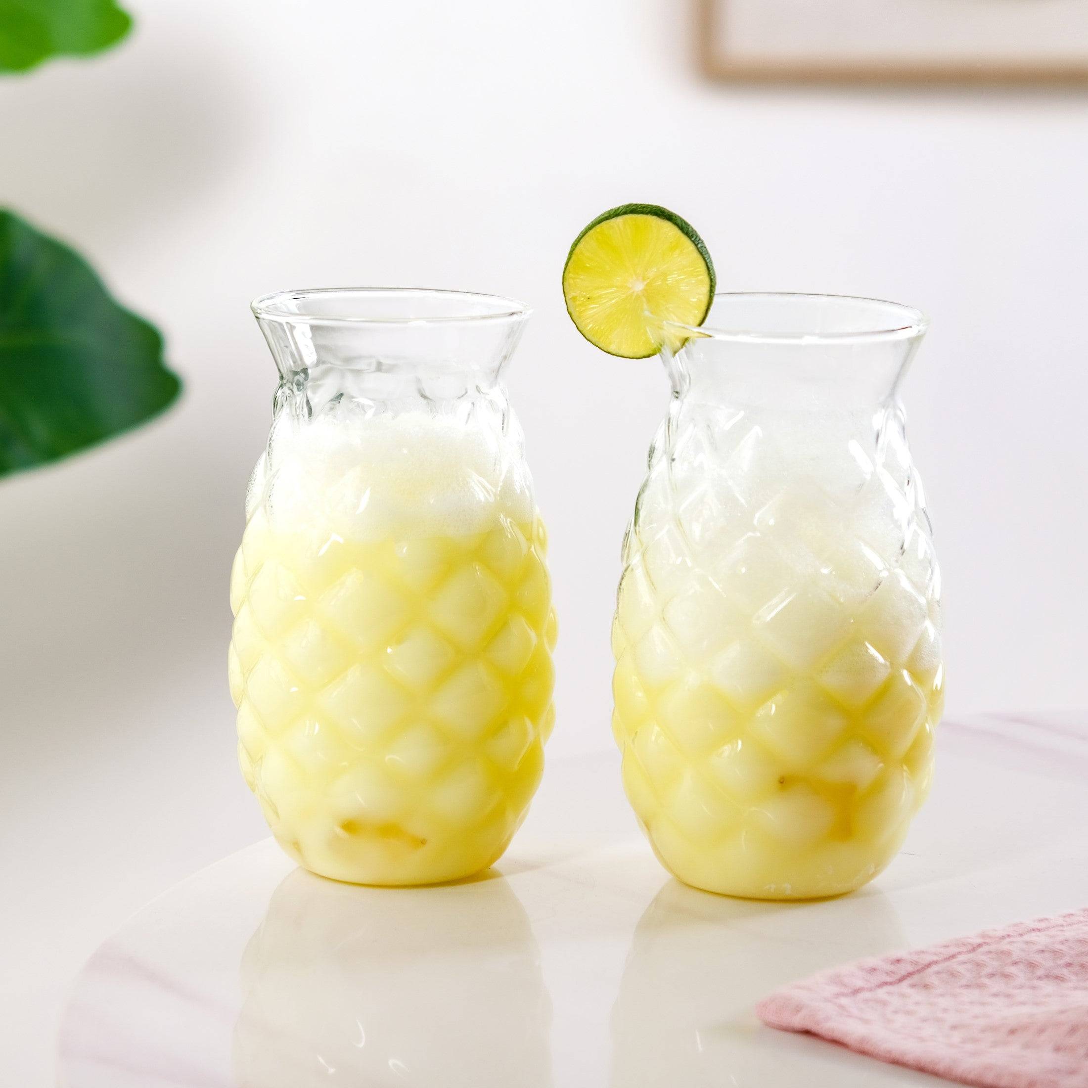 Pineapple Drinking Glass Set Of 2 500ml buy only at ₹675