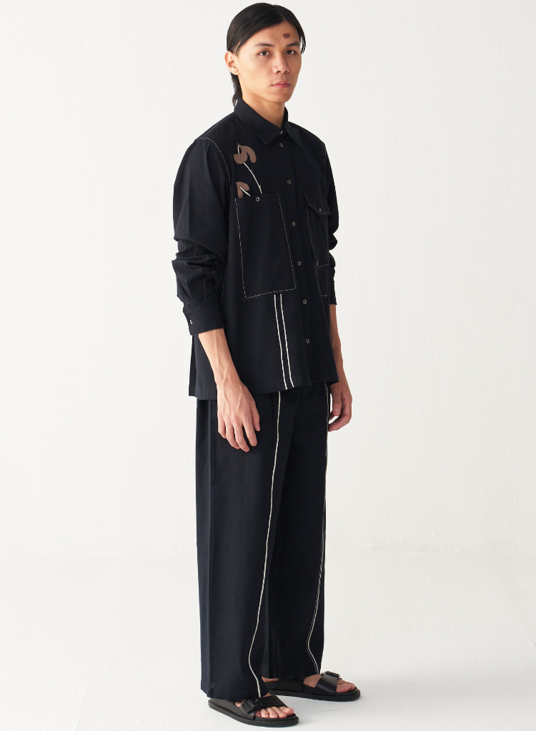 Poppy Appliqué Shirt Set