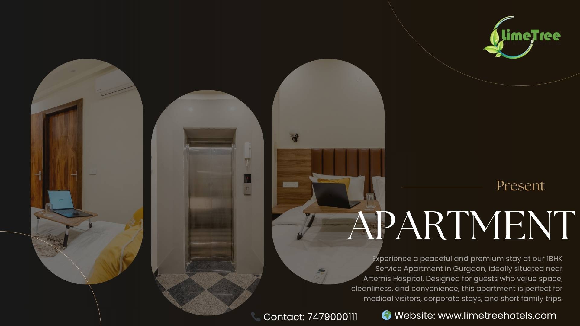 Stylish 1BHK Service Apartment Near Artemis Hospital Gurgaon for Short & Long Corporate Stays