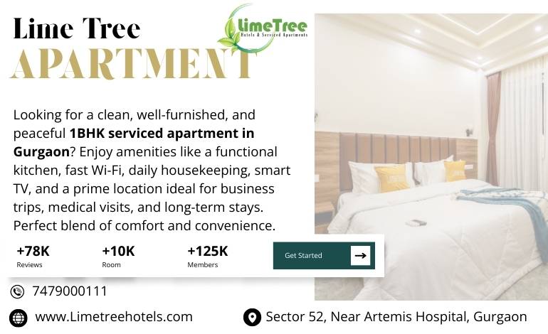 1BHK Service Apartment in Gurgaon – Furnished, Affordable & Ideal for Long Stay