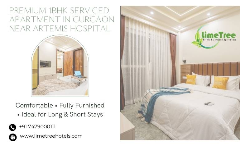 1BHK Serviced Apartment in Gurgaon – Fully Furnished & Perfect for Long Stay Guests