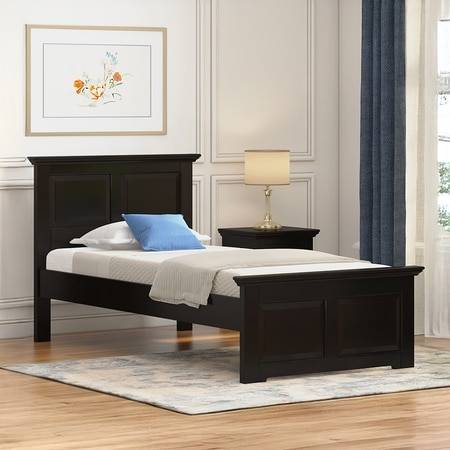 Alexandra Single Non Storage Bed In American Walnut Finish