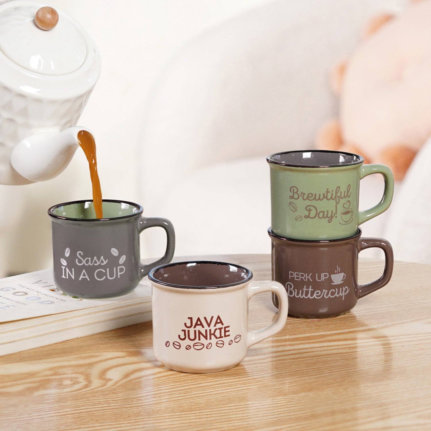 Quirky Quotes Coffee Mugs Set Of 4 170ml buy only at ₹790
