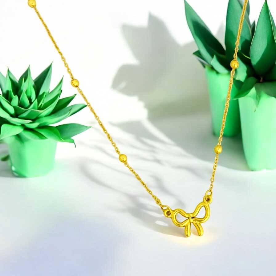 Simple Bow Heart Pendant buy only at ₹99