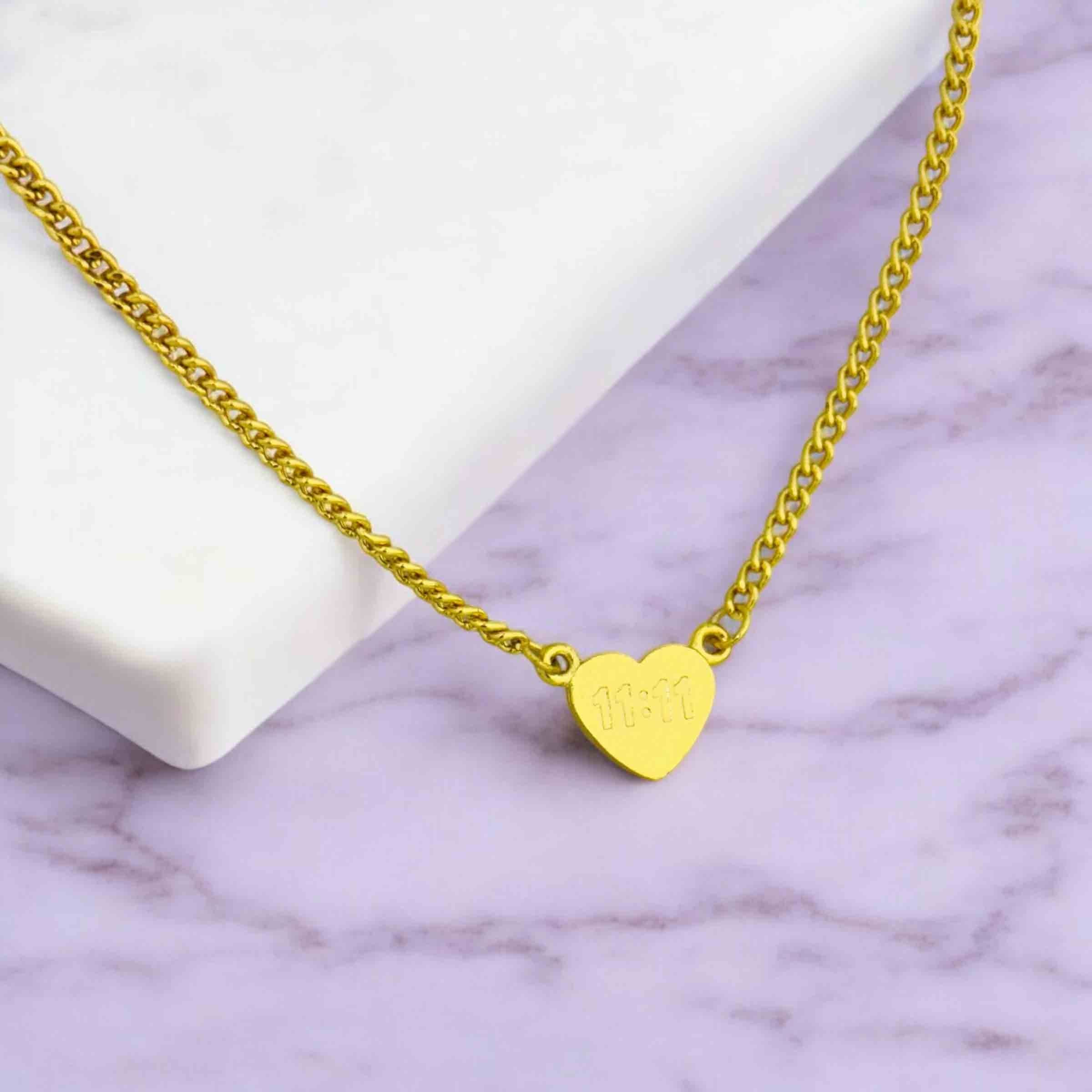 11:11 Heart Chain Necklace buy only at ₹99