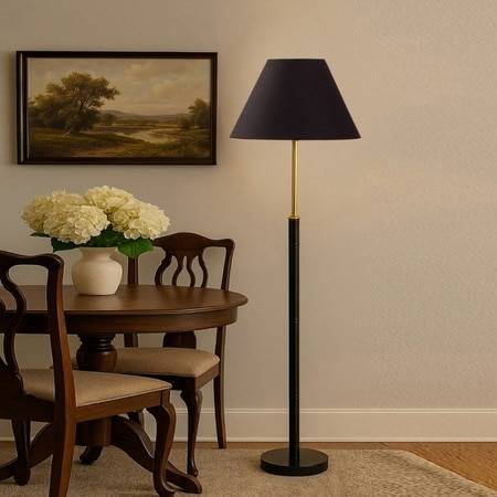 Devansh Wood & Metal Floor Lamp