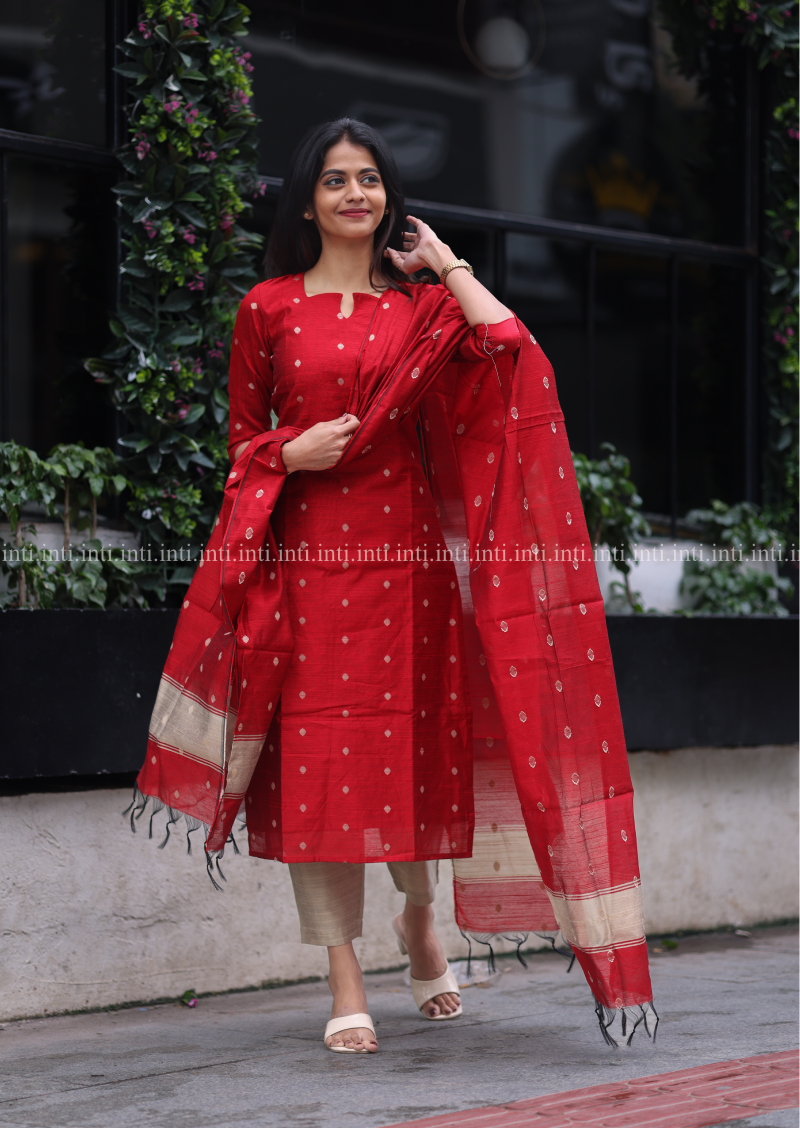 Fiery Scarlet Salwar Suit