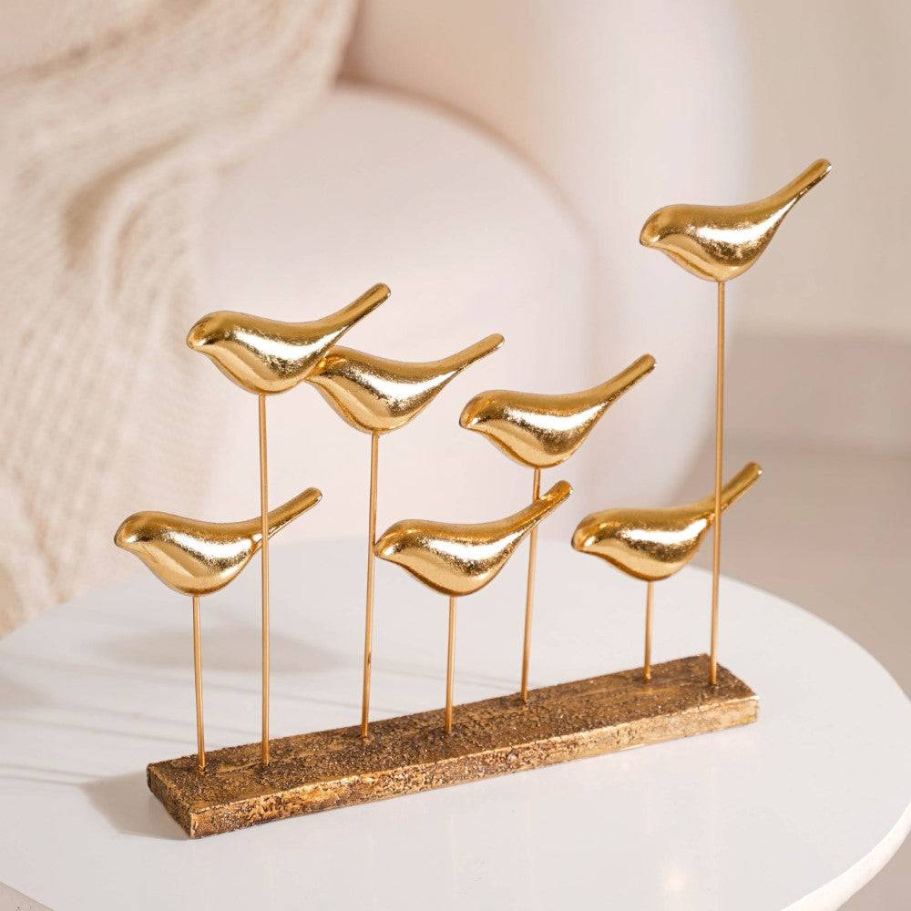 Gold Birds Decor Accent Showpiece
