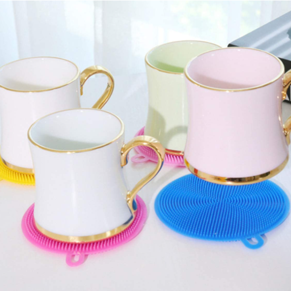 5 Pcs Silicone Dish Scrubber – Reusable Non-Scratch Kitchen Cleaning Pads for Washing Dishes, Pots, Pans & Fruits (Random color) Buy @ ₹99
