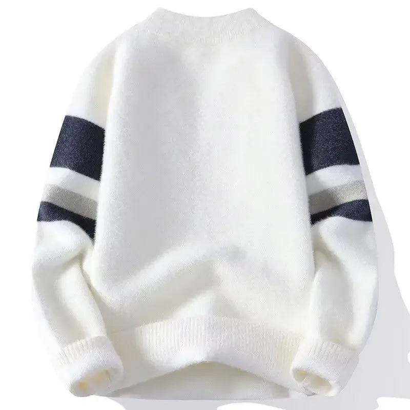 Autumnwinter Thickened Sweater Mens Trendy Loosefit Japanese Knitted Top Winter Hong Kong Style Casual Line Clothes Jacket Ko Buy only at ₹249