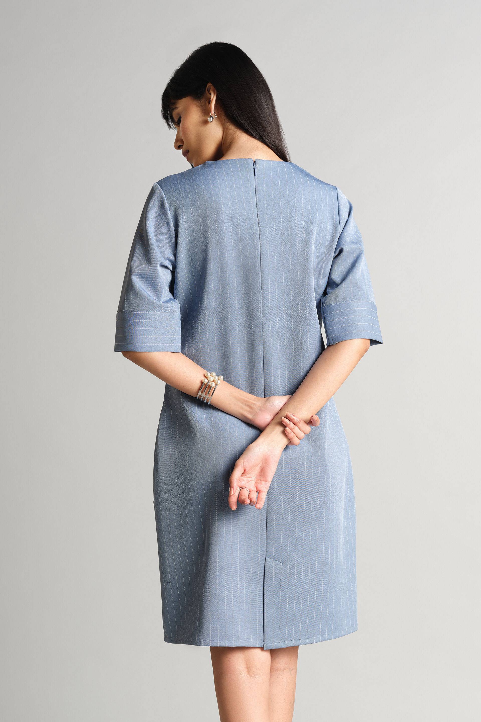 Light Blue Stripes Dress Buy at ₹2890