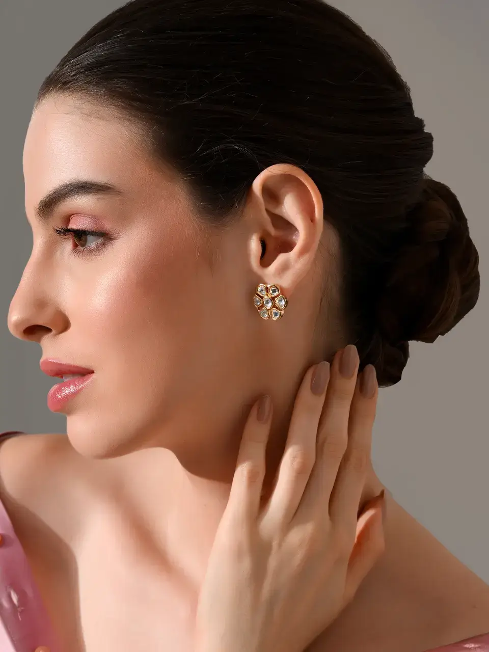 Sayda Jewels Radiant Petal Kundan Stud Earrings Buy @ ₹1105