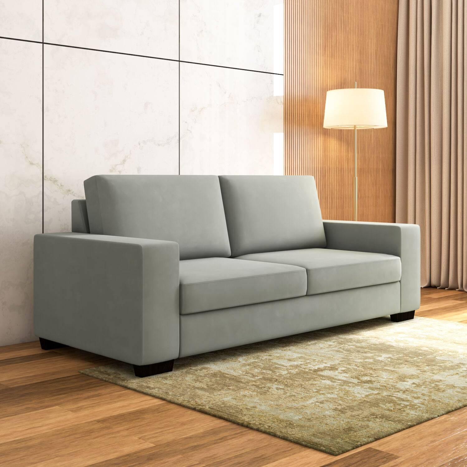 Shirley 3 Seater Fabric Sofa- Grey