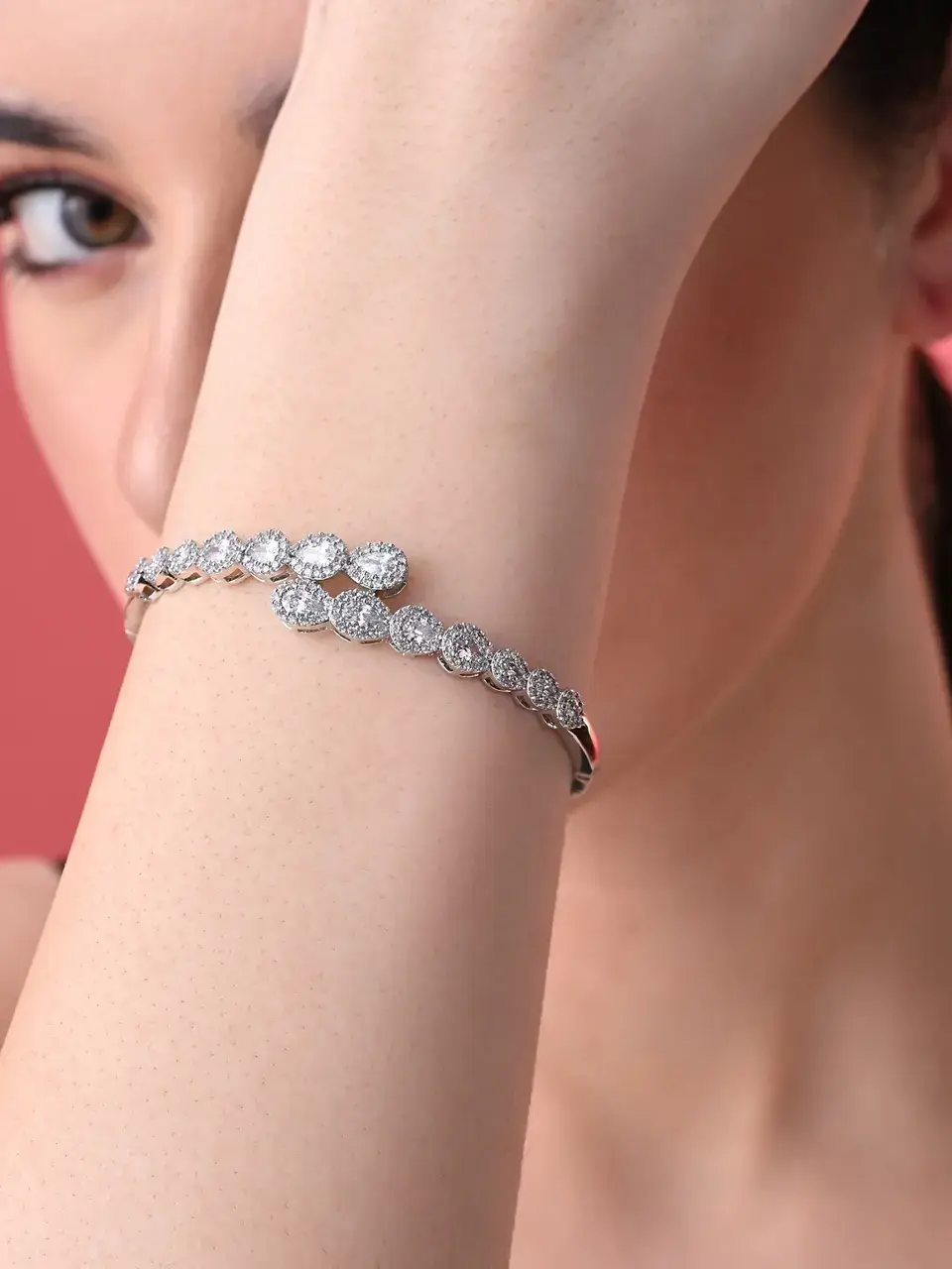 Sayda Jewels Royal White Crystal Bracelet Buy at ₹1105