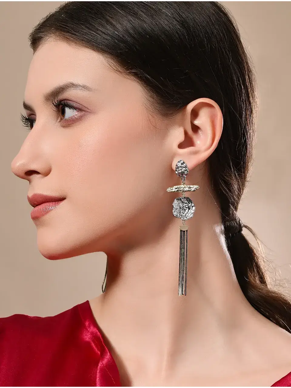 Sayda Jewels Elegant Silver Stone Drop Earrings Buy @ ₹935