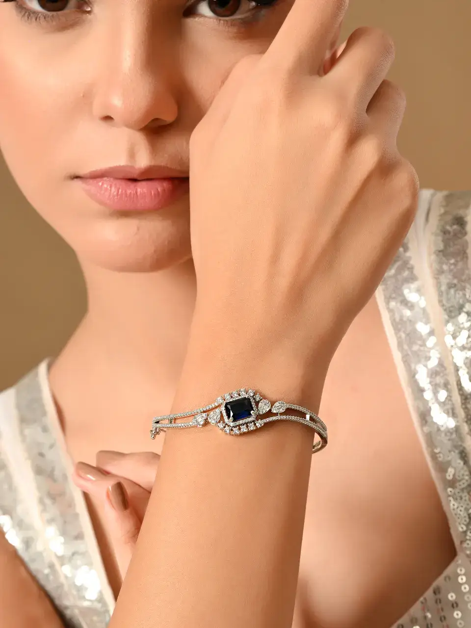 Sayda Jewels Royal Sapphire Dazzle Bracelet Buy at ₹680