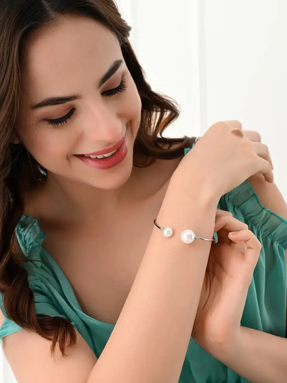 Sayda Jewels Silver Freshwater Pearl Bangle Buy at ₹765