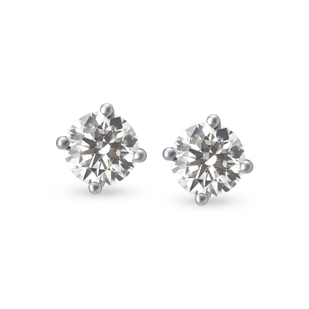 Radiant Glow Solitaire Stud Earrings
