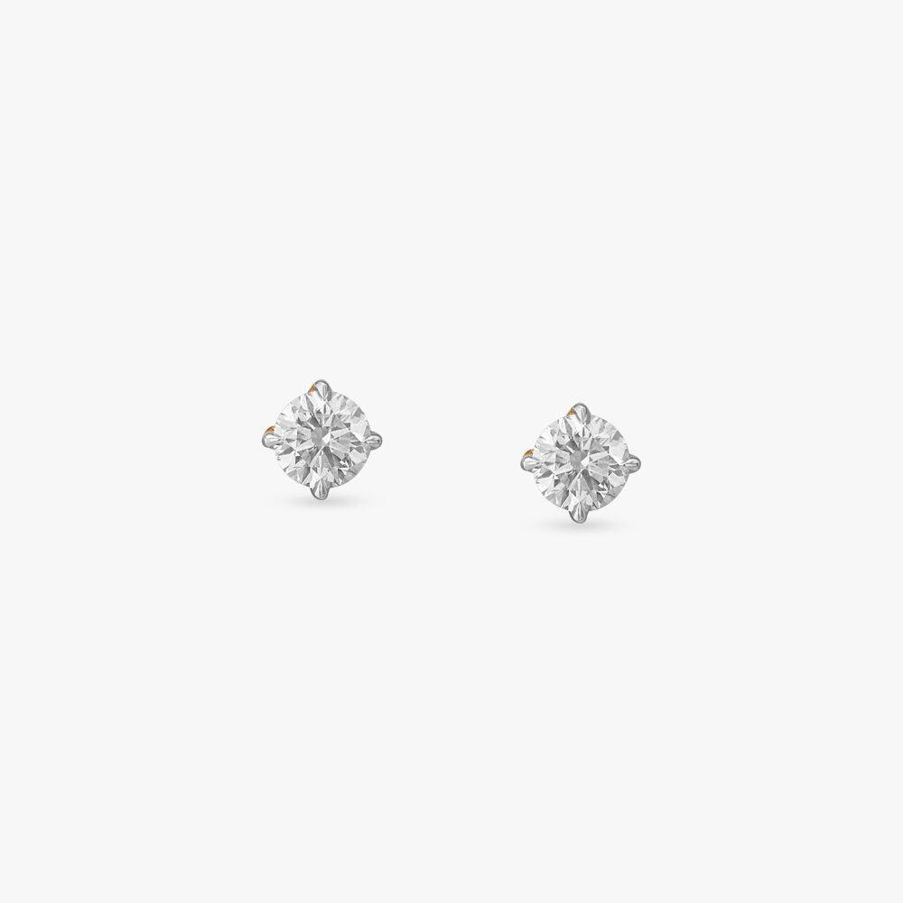 Refined Sparkle Solitaire Stud Earrings