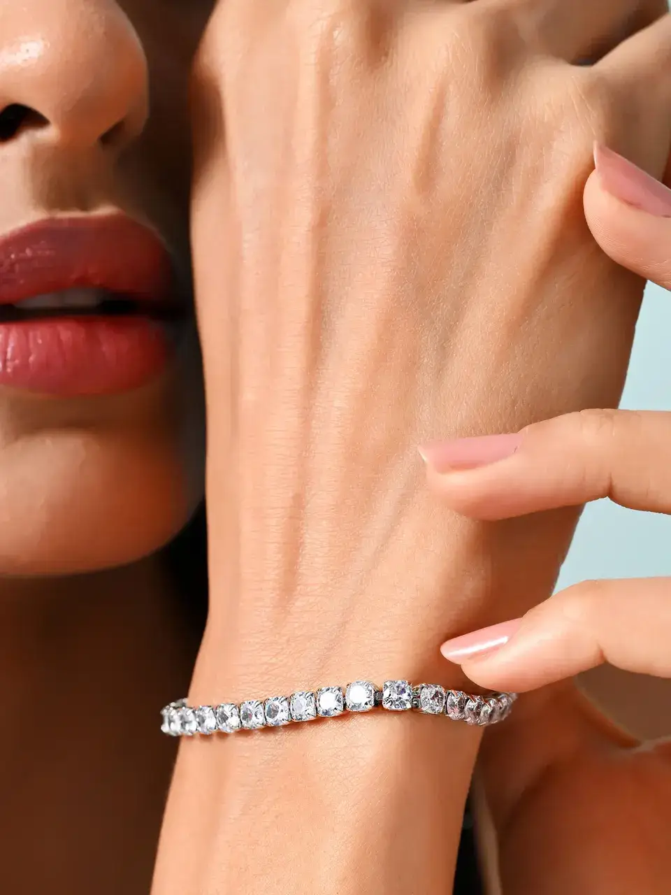 Sayda Jewels Silver Sparkle Elegant Stone Bracelet Buy at ₹340