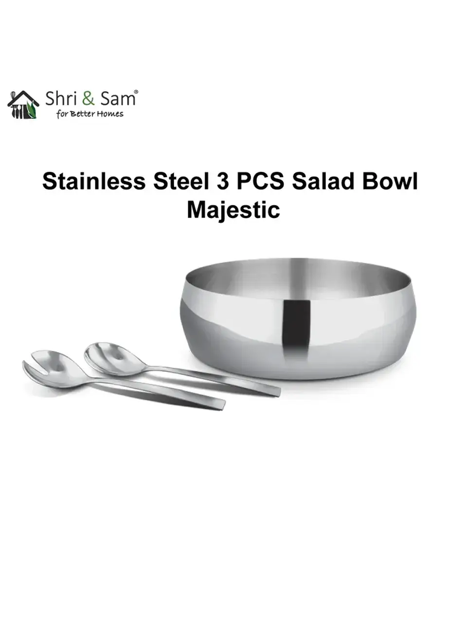 Stainless Steel 3 PCS Salad Bowl Majestic Buy @ ₹809