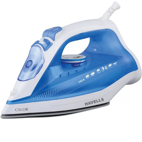 Havells Calor, 1600 Watts Non Stick Coated Sole Plate Steam Iron Press (Blue) Buy only at ₹1925